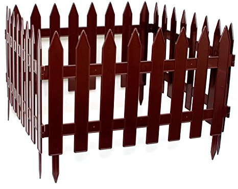 Gartenzaun Friesenzaun Zierzaun L: 3,20 m H: 27cm Braun