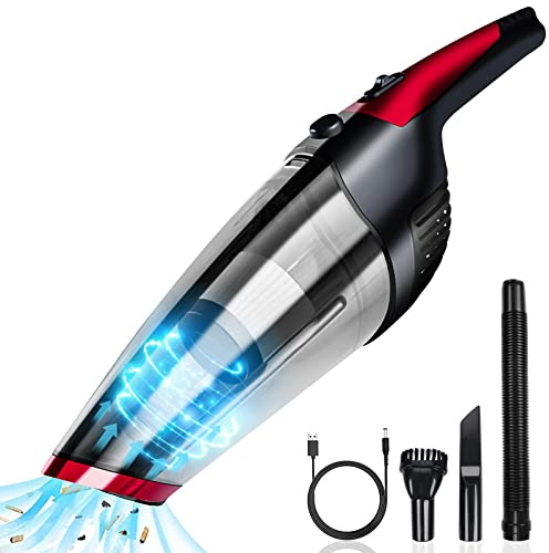 Fityou Handheld Vacuum Cleaner Cordless, Rechargeable (USB Charge), Powerful Suction Cleaner, Portable Hand Vacuum for Pet Hair Home and Car Cleaning, Wet & Dry
