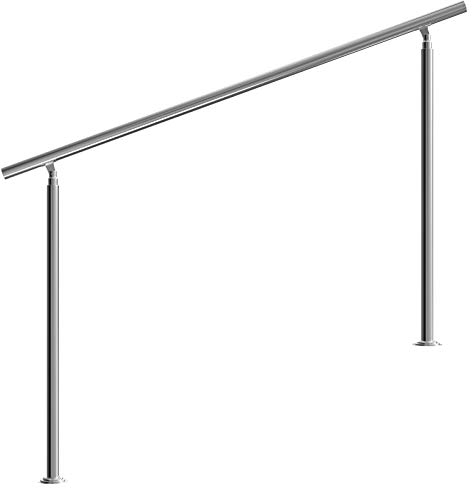 MONZANA® Treppengeländer Edelstahl Pflegeleicht 160cm ohne Querstreben Innen und Außen Handlauf Geländer Brüstung Balkon