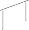 MONZANA® Treppengeländer Edelstahl Pflegeleicht 160cm ohne Querstreben Innen und Außen Handlauf Geländer Brüstung Balkon