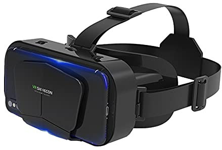 Edinber Lunettes de réalité virtuelle 3D - Montées sur la tête - Compatibles avec les smartphones Android, Windows et iOS de 3,5 à 7,25 pouces - Noir