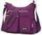 NOTAG Umhängetasche Damen, Leichte Mehrfach-Taschen Schultertasche Damen Wasserdicht Nylon Handtasche Umhängetasche (Lila)