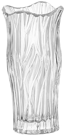 Glasvase Gross,1 Blumenvase für Vasen deko,Wohnzimmer Deko,Schlafzimmer Deko,Deko Vase für Hochzeit,Party,ca. Kaliber 10.5xBoden 8xHöhe 22.8cm,Transparent