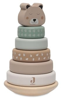 Jollein 120-001-68103 Tour empilable en Bois avec Anneaux