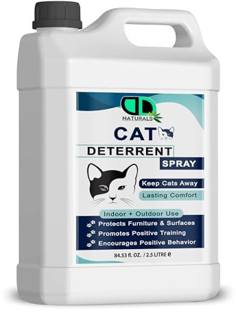 DD Teck Cat Deterrent– Non-Toxic, Pet-Safe Essential Oil Formula, Lemon, Lavender & Orange Scented, High-Efficiency Anti-Scratch & Behavior Training for Indoor & Outdoor Areas Use 2.5 Litter