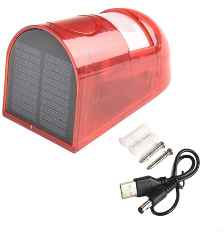 Allarme con sensore di movimento, sirena da 110 dB, con 6 luci a LED, copertura diffusa, per cortile, fattoria, campeggio, cancello di casa