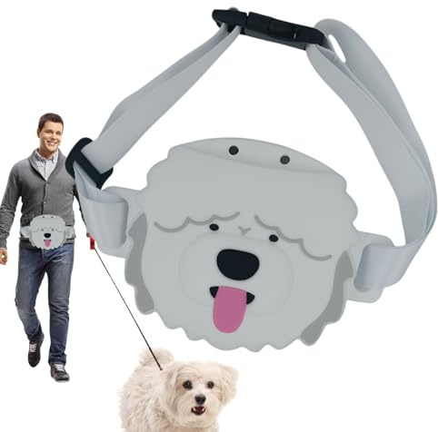 Duvcoywae Sac À Friandises De Dressage pour Chien - 20cl en Silicone, Étanche, avec Fermeture Magnétique | Sac Banane À Friandises pour Animaux | pour L'Entraînement, Les Activités en Plein Air Et Le