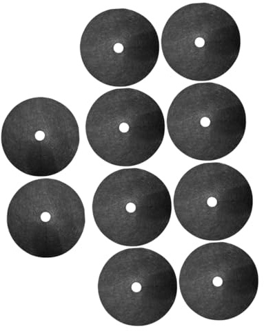 Housoutil 10 Pezzi Telo di Controllo per Giardino Traspirante e Decomponibile 32 CM Copertura Terreno per Piantagione Serra Vialetto e Aiuole Foro Interno 4 CM