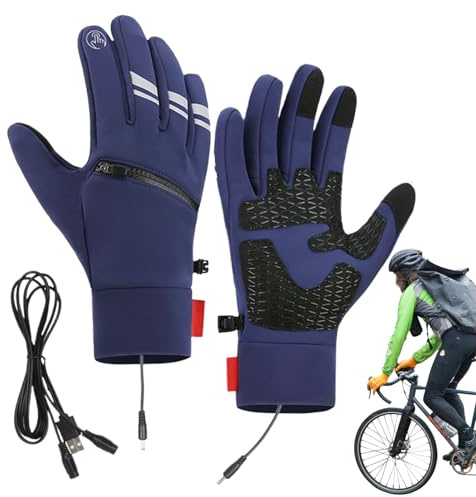 Usb Heated Gloves - Flexibility Kids Ski Gloves | Waterproof Fabric Full Finger Heating Glovs | Usb Heating Glloves For Cycling | Windproof Thermal Kids Glovees For Men And Women