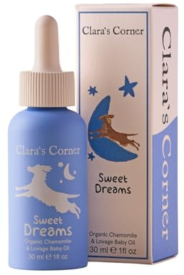 Clara's Corner Baby/Child Oil | Organic Baby Massage Oil with Chamomile & Lovage | Gentle, Non-Toxic, Hydrating Formula for Sensitive Skin - 30ml