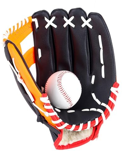 Baseballhandskar för ungdomar, Softbollshandskar för sport | Bekväm enkel | baseball- och softballvante,Förtjocka Slitstarka Baseball Tränings Tävlingshandskar Barn Ungdom Vuxna Sport