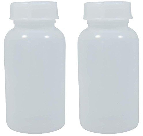mikken - Lot de 2 boîtes à pharmacie avec bouchon à vis, 2 x 500 ml, bouteille de laboratoire en plastique, sans BPA, transparent – Fabriqué en Allemagne.
