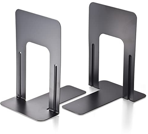 Officemate Non-Skid Bookends, 9”, Non-Skid Base, Chip Proof Enamel Coating (93051)