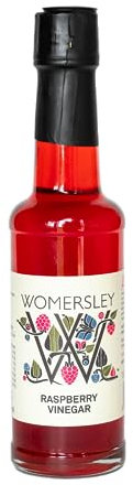 Womersley - Raspberry Fruit Vinegar (150ml Bottle) - 100% Natural Ingredients - For Salads, Cooking, Recipes, Meat, Fish, Chicken and Mixing Drinks - Vegan and Vegetarian Diets