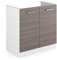 Vicco Spülenunterschrank R-Line, Küchenunterschrank für die Spüle, Grau/Weiß, 80 cm ohne Arbeitsplatte