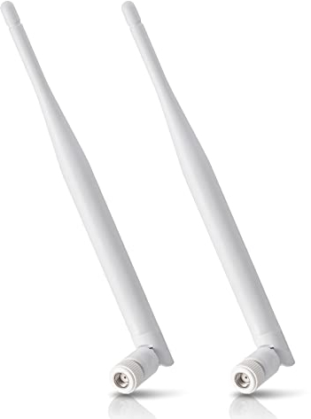 Eightwood 2.4G / 5.8G Antena WiFi 2PCS Antena RPSMA 6dBi Cámara de Seguridad para Receptor de Audio de Video AV inalámbrico Extensor Router de Red Gateway IoT WiFi Ap Hotspot Modem