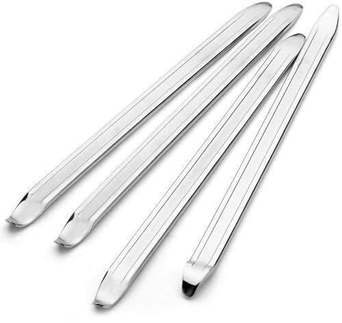 Intckwan 4 Stück Montiereisen, 30cm Fahrrad Reifenheber, Reifenmontierhebel aus Hochfestem Stahl, Reifenmontage Werkzeug für Motorrad, Fahrrad, Wagen, Scooter