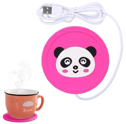 Scalda Tazza USB Scaldatazze USB Scaldatazze da Caffè Sottobicchiere Riscaldante Elettrico Scaldatazze Elettrico Scaldabevande Sottobicchiere Elettrico per Caffè Cacao e Bevande Calde Rosa