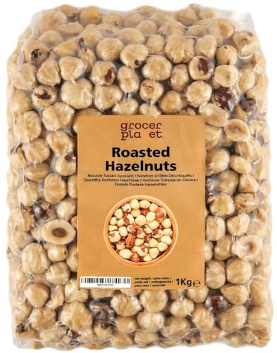 Grocer Planet - Avellanas Tostadas Sin Cáscara Natural (1Kg) | Origen Campania | Sin Sal