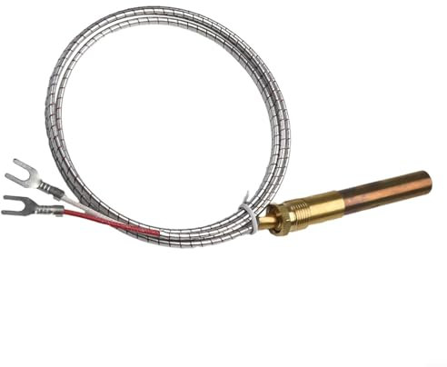 FUBESK Sensore di temperatura del riscaldatore del camino a gas da 61 cm, termocoppia del generatore pilota a termopila, adatto per apparecchi a propano, alta sensibilità