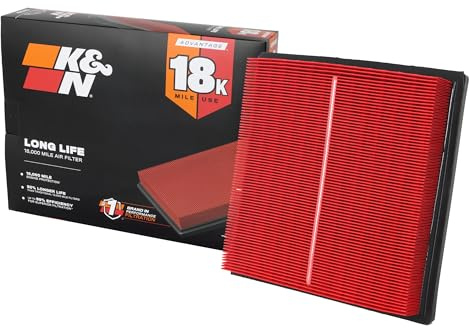 K&N Engine Air Filter: Long Life 18,000 Mile Replacement Air Filter: Compatible with 2016-2019 Subaru H4 1.6/2.0/2.4 L (Ascent, Crosstrek, Forester, Impreza, XV), KNA-5064