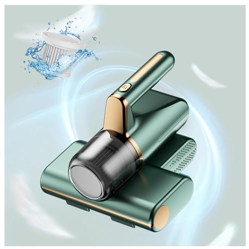 BesBet Aspirador De áCaros del Polvo, Elimina El 99,9% De AléRgenos Y áCaros del Polvo Aspirador De Cama VibracióN De Alta Frecuencia, IluminacióN Ultravioleta Aspirador Sofa,Green