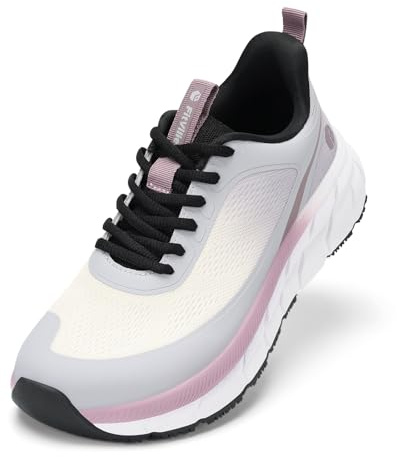 FitVille ZephyLite Women’s Wide Fit Walking Shoes with Arch Support, Lightweight Breathable Mesh Trainers, Slip-Resistant Podiatrist-Designed Comfort Footwear Wide 6 UK Purple