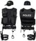 Black Snake® SWAT FBI Police Security Kostüm inkl. Einsatzweste, Pistolenholster, Gürtel, Handschellen und Baseball Cap - XL/XXL - Police