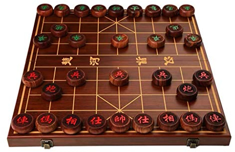 2 Players Strategy Board Games Chinese Xiangqi Chess Set Travel Games with Folding Chess Board Puzzle Games (Color : B, Size : 6cm/2.4)