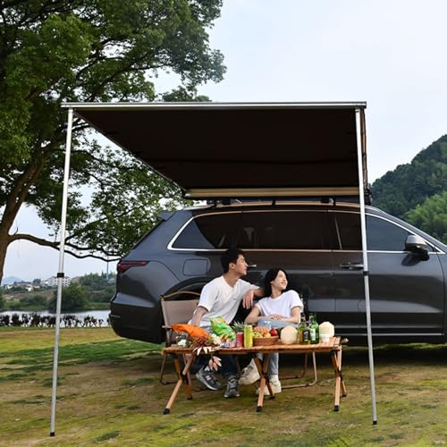 Car Side Awning, Vehicle Awning, Awning with Telescoping Poles, Suitable for Camping, Off-Road and Outdoor Travels (Color : 160x250cm/5.2x8.2ft)