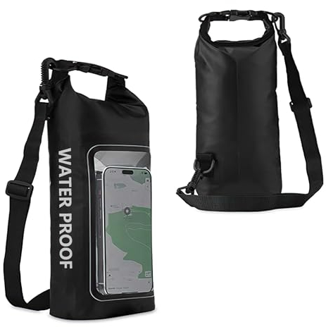 Cimvidi wasserdichte Rucksack, 2L Outdoor Umhängetasche 2-in-1 Handy wasserdichte Tasche Transparente PVC Outdoor wasserdichte Tasche für Schwimmbad Strand Skifahren Reiten Meer Angeln