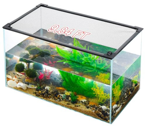 Uross Fischtankdeckel Magnetischer Aquariumdeckel Fischtankhaube Abdeckung Anti-Jumping Net Cover Mesh to Protect Fish Jumping Out of Fish Tank