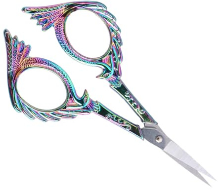 ULTECHNOVO Ciseaux à Sourcils Bordure à Broder Légers et Faciles à Utiliser en Acier Inoxydable Style Chic Vintage Beauté à Domicile