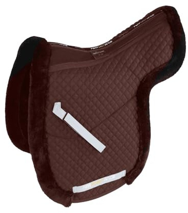 Shires Prestanda helt fodrad Numnah 15-16 tum – brun