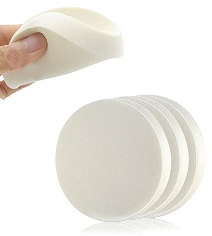 6 PCS White Large Makeup Blender Cosmetic Eye Face Foundation Primer Puff Sponges Dry and Wet Dual-Use Face Paint Sponge for Liquid Foundation or Powders (White)