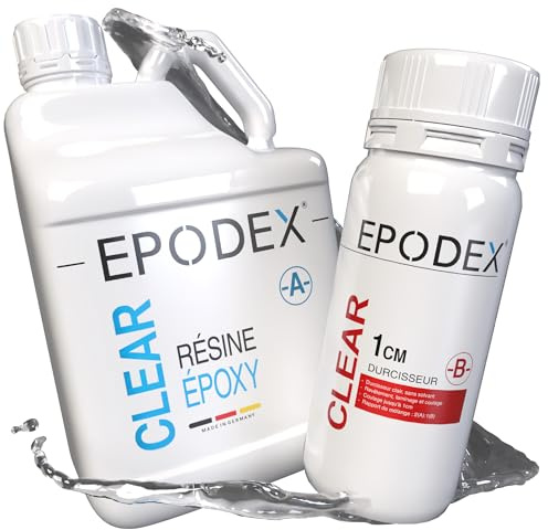 EPODEX Epoxidharz Set ECO, bis 1cm, CLEAR - Transparent, 12kg