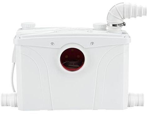 EXTRAUP 700W Macerator Sewerage Sump Pump with 4 Water Inlets for Upflush Toilet System Waste Water Marine Toilet Disposal Laundry