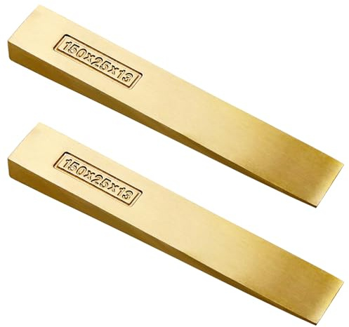 WEDO Set di 2 cunei flangiati anti-scintille, cuneo flangiato di sicurezza senza scintille, bronzo in alluminio, forgiato in pressofusione, resistente alla corrosione, standard DIN, dimensioni 150 x