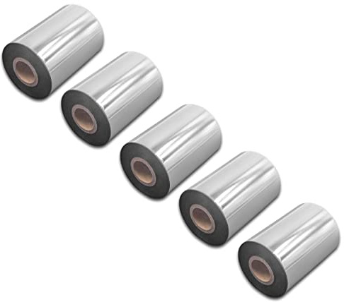 vhbw 5x Ruban transfert thermique compatible avec TSC TE310, TE300, TE210, TTP-2410M imprimante d'étiquette résistante 90mmx300m résine/cire