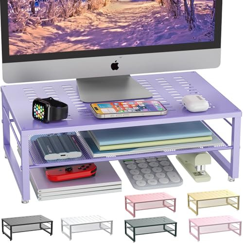 gianotter 2-Tier Metal Monitor Stand Riser