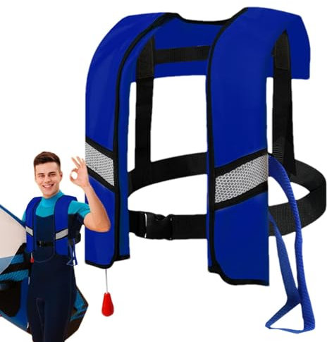 Schnorchelweste für Erwachsene, Paddel-Schwimmweste | Schwimmweste für Ihren Ponton | Paddelweste Automatisch aufblasbare Nylon Schnorchelweste, Ga-Weste