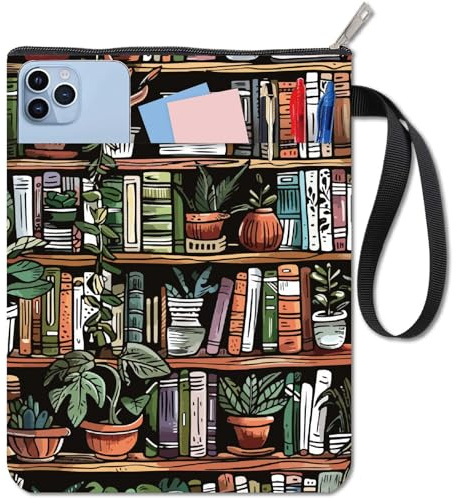 craspire Buchumschläge Mit Pflanzenmotiv Bücherregale Buchhülle Buchschutz Für Taschenbücher Waschbarer Buchumschlag Aus Stoff Mit Reißverschluss Und Zusätzlicher Hüllentasche Für Buchliebhaber