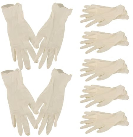 HOLIDYOYO 20Stücke Kochhandschuhe Für Lebensmittelechte Latex Fäustlinge Rutschfest Und Praktisch Für Reinigung Und Bastelprojekte