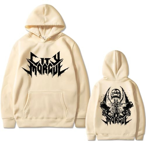CUTTE Pull City Morgue Zillakami Sosmula | Impression Double Face Skeleton | Streetwear Hip Hop Oversized Unisexe