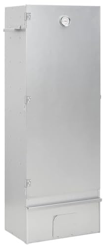 Mokuyary Affumicatore per Forno Barbecue con trucioli di Legno 44,5x29x110 cm Armadio per Fumo, Carne, Pesce, Formaggio-B1