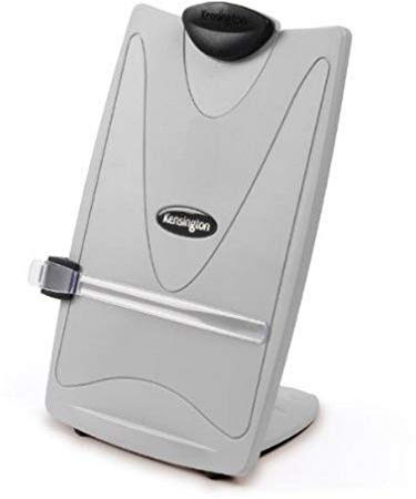 Kensington Insight Plus Dokumentenhalter für bis zu 50 Seiten, Mit 4 Winkeleinstellungen und vergrößerter Linienführung in grau, 62405