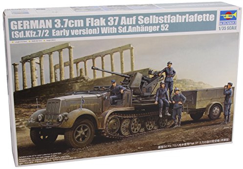Trumpeter 01525 modellbyggsats German3,7 cm flak37 på självkörningsskylt (Sd.Kfz.7/2 Early Version)