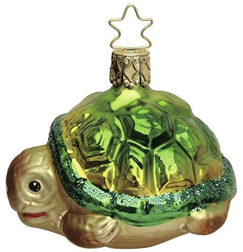 Inge Glas - Christbaumschmuck, Baumschmuck - Schildkröte Schildkrötenbaby - 7 cm - mundgeblasen