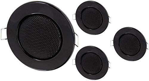 HAVA 4er Pack, Vollmetall Einbau Lautsprecher, Halogen-Design, Einbau 60mm