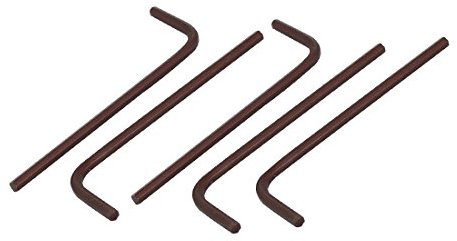 Sourcingmap Hex Key Wrench, 3/32 Inch L Shape Hexagon Head Repair Tool Copper Tone, 5 Pcs (2.2 Length)